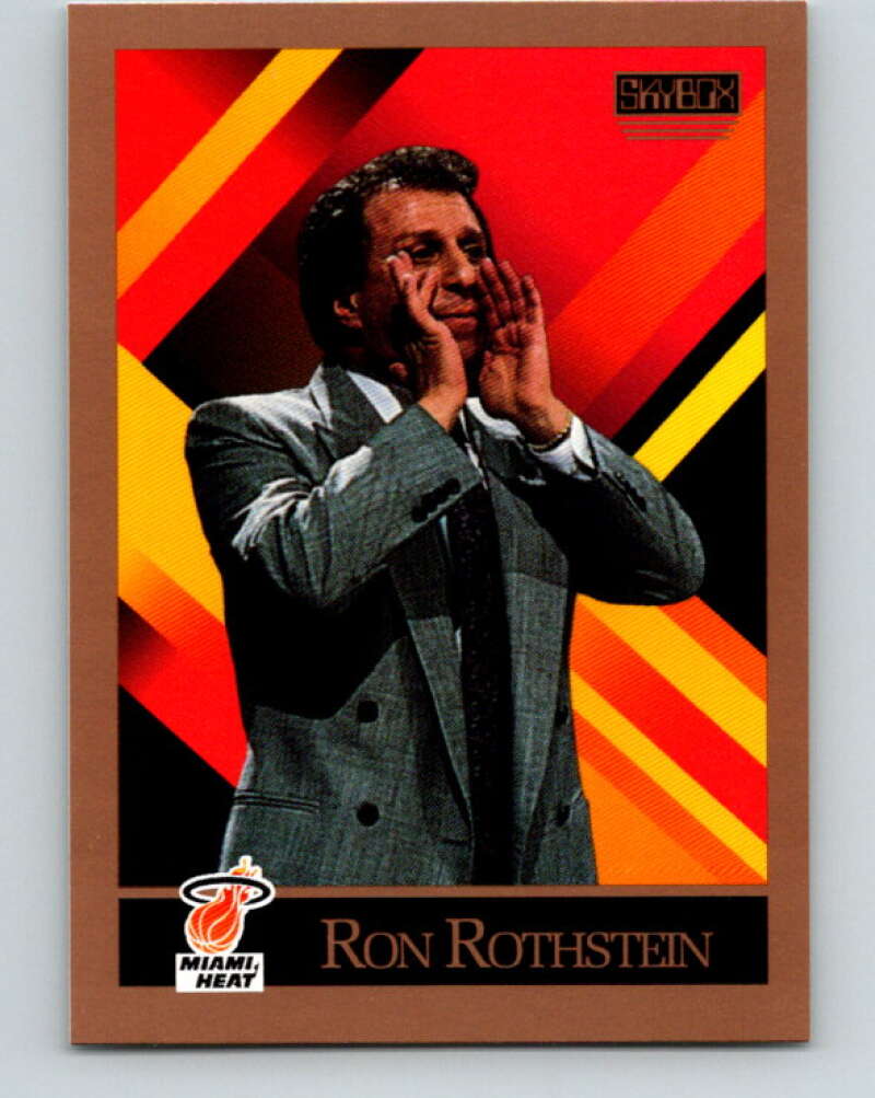 1990-91 SkyBox #314 Ron Rothstein CO Mint Miami Heat  Image 1