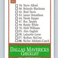 1990-91 SkyBox #333 Dallas Mavericks TC Mint Dallas Mavericks  Image 2
