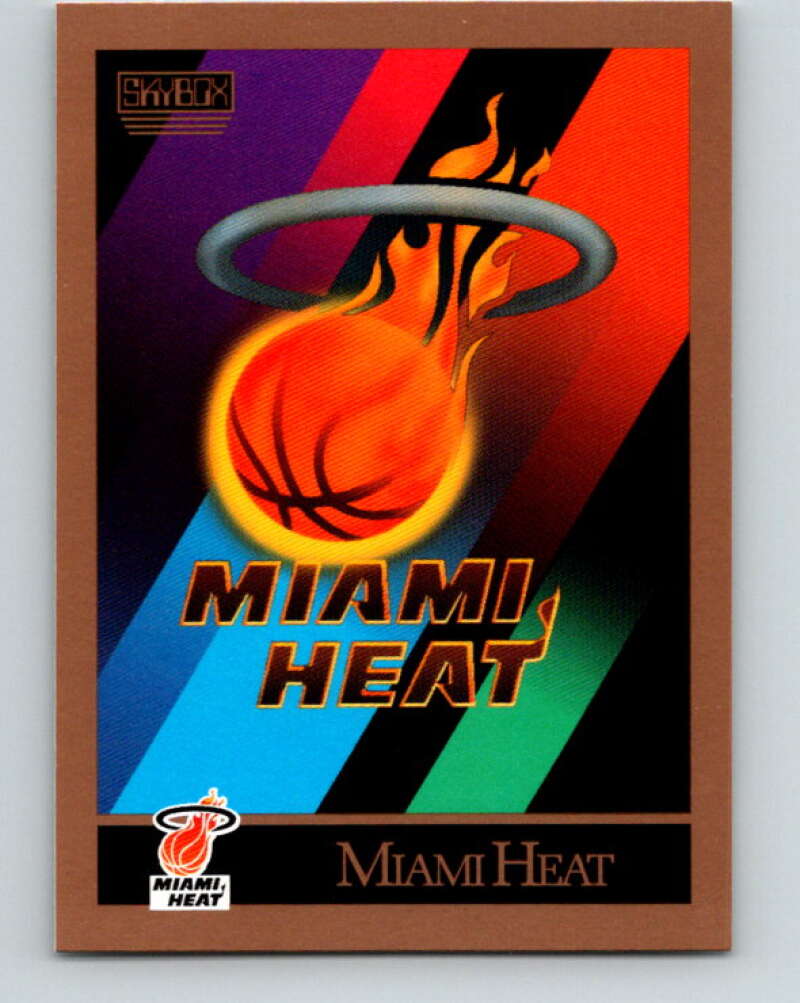 1990-91 SkyBox #341 Miami Heat TC Mint Miami Heat  Image 1