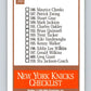 1990-91 SkyBox #345 New York Knicks TC Mint New York Knicks  Image 2
