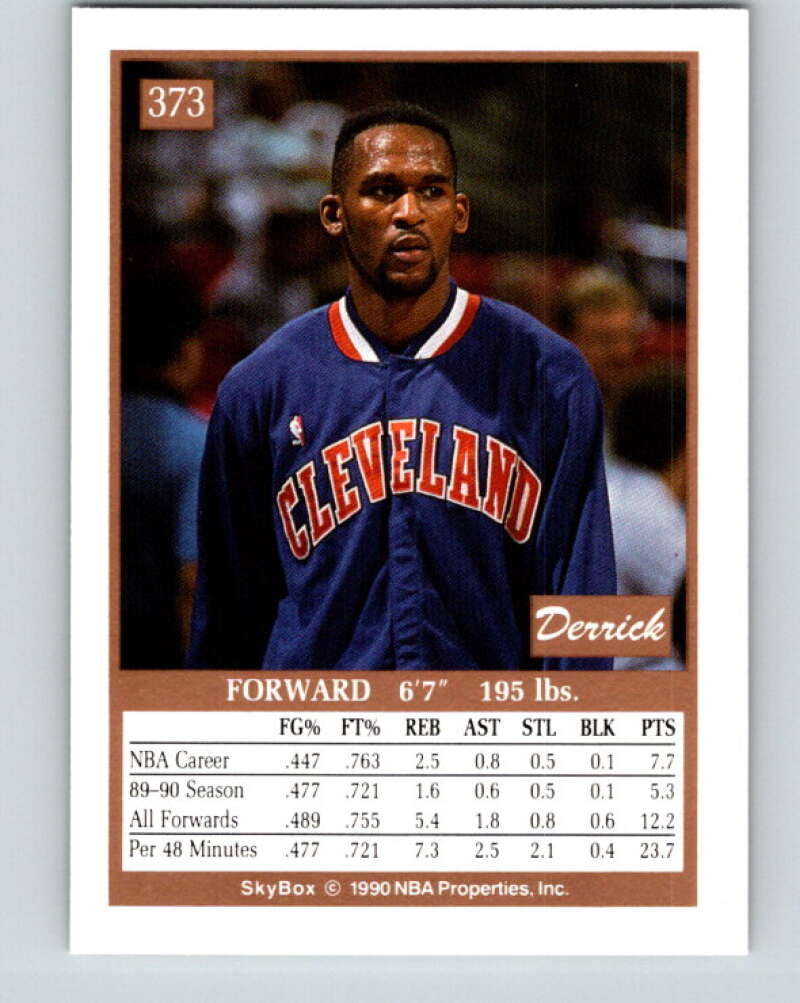 1990-91 SkyBox #373 Derrick Chievous Mint Cleveland Cavaliers  Image 2