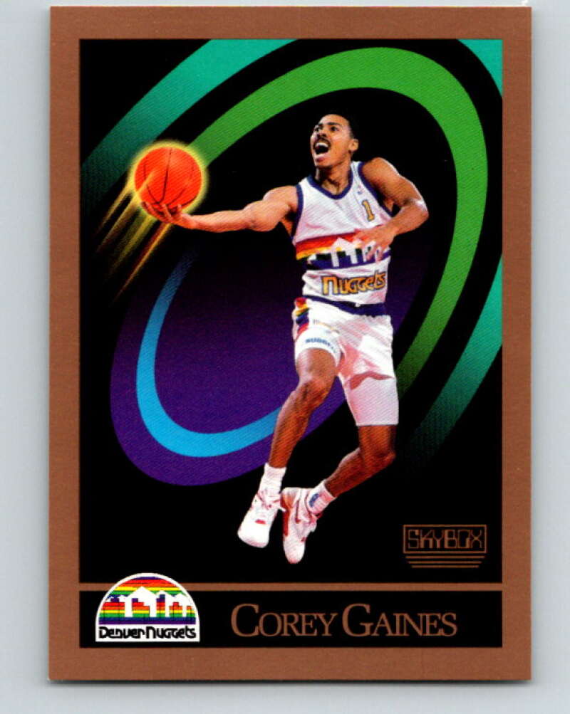 1990-91 SkyBox #379 Corey Gaines Mint Denver Nuggets  Image 1