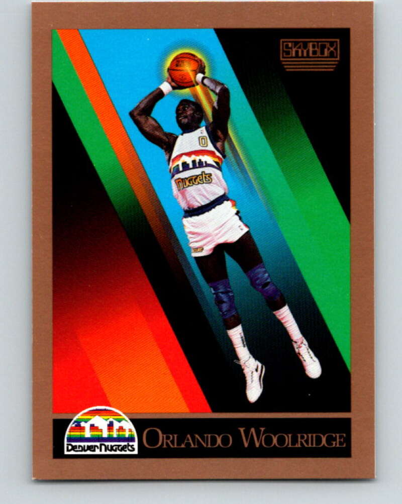 1990-91 SkyBox #382 Orlando Woolridge Mint Denver Nuggets  Image 1