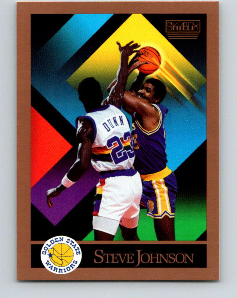 1990-91 SkyBox #384 Steve Johnson Mint Golden State Warriors  Image 1