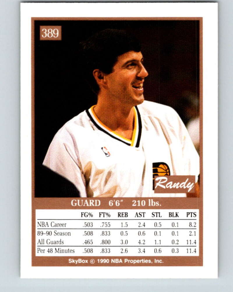 1990-91 SkyBox #389 Randy Wittman Mint Indiana Pacers