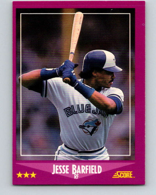 1988 Score #8 Jesse Barfield Mint Toronto Blue Jays  Image 1