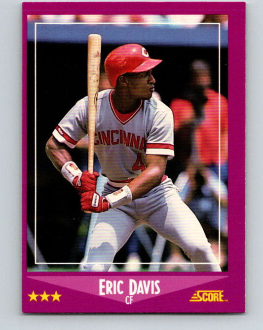 1988 Score #10 Eric Davis Mint Cincinnati Reds  Image 1