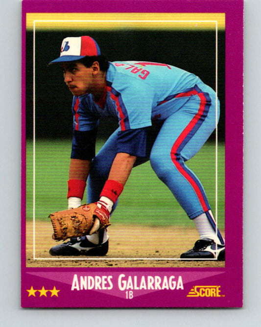 1988 Score #19 Andres Galarraga Mint Montreal Expos  Image 1
