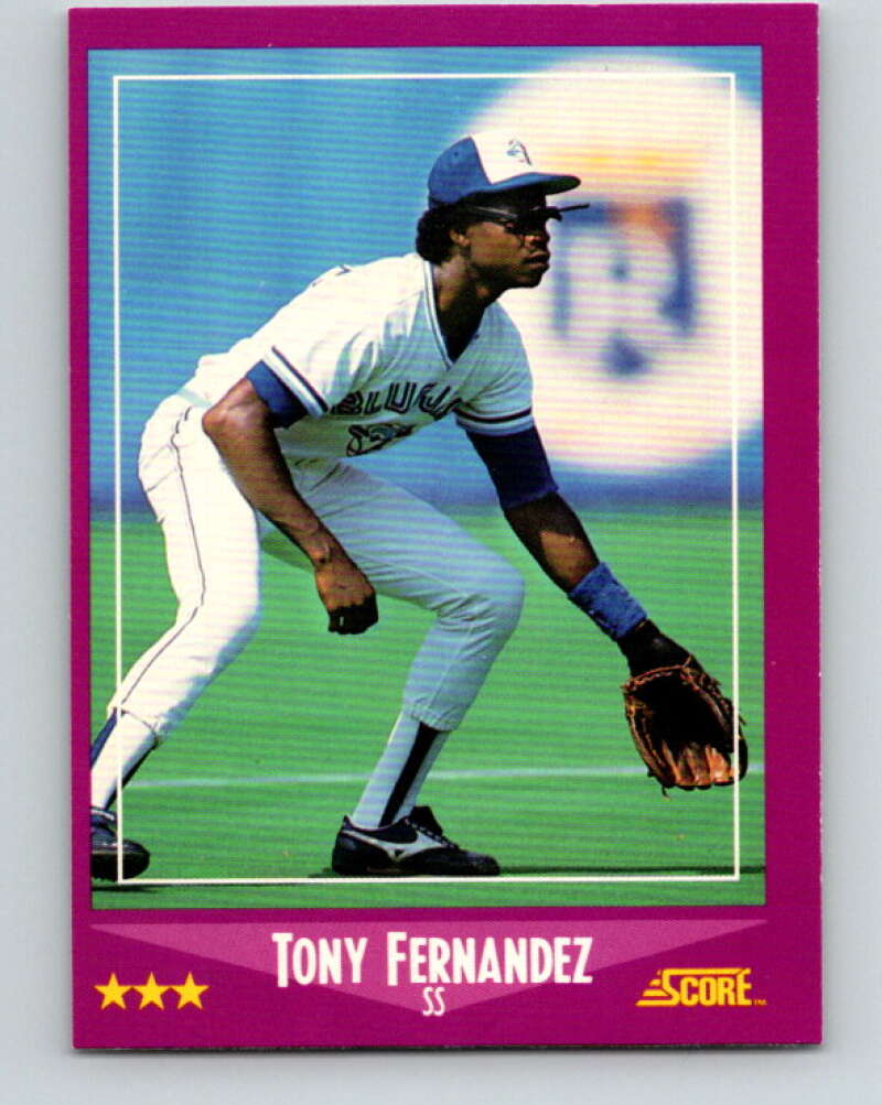 1988 Score #20 Tony Fernandez Mint Toronto Blue Jays  Image 1