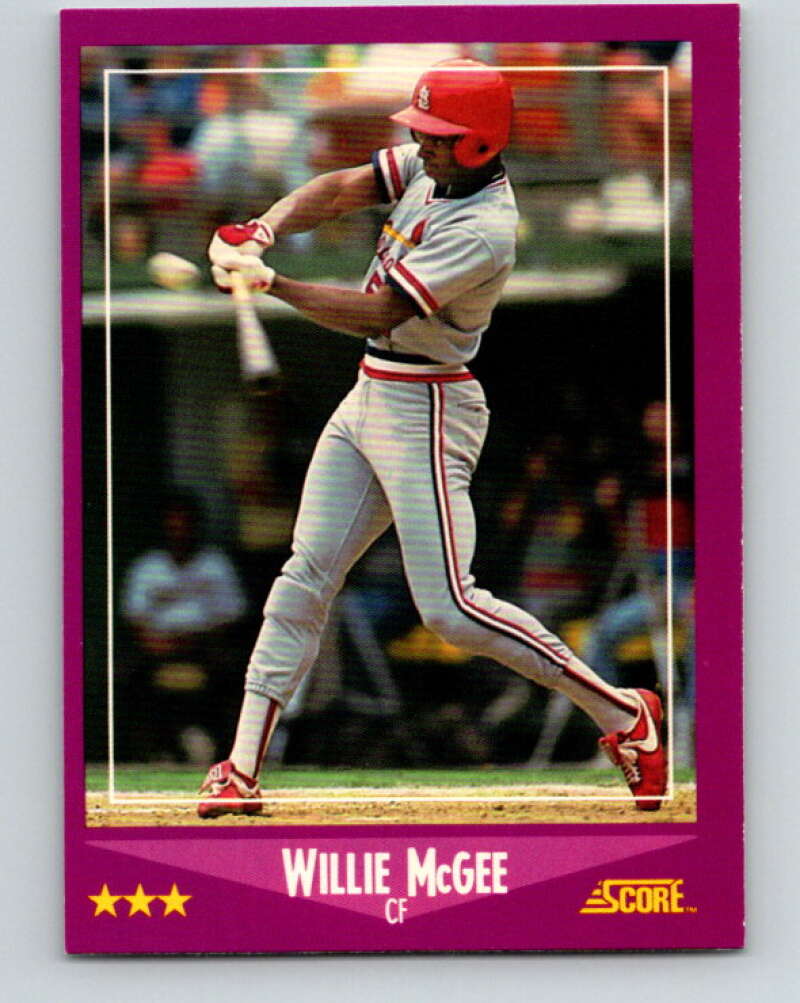 1988 Score #40 Willie McGee UER Mint St. Louis Cardinals  Image 1