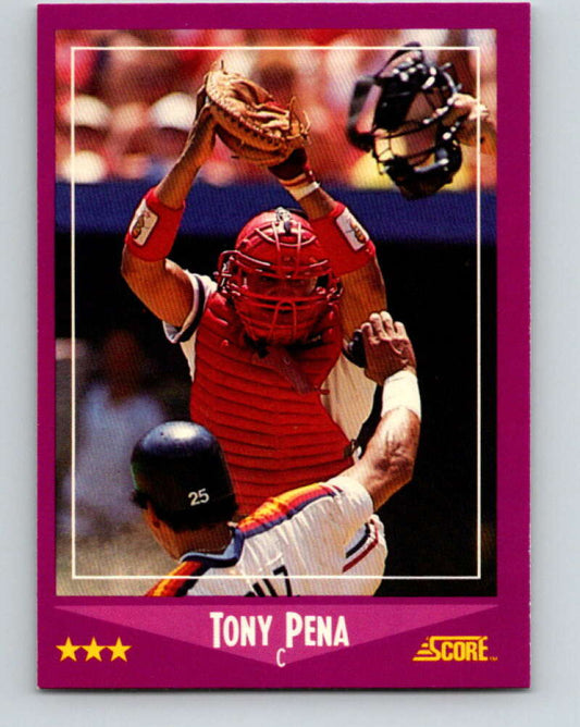 1988 Score #48 Tony Pena Mint St. Louis Cardinals  Image 1