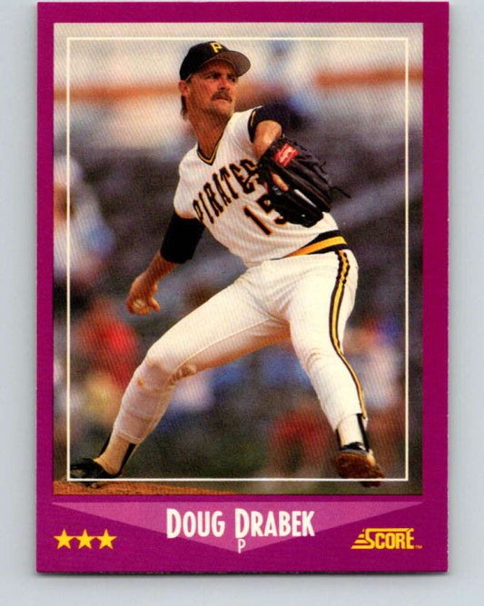 1988 Score #51 Doug Drabek Mint Pittsburgh Pirates  Image 1