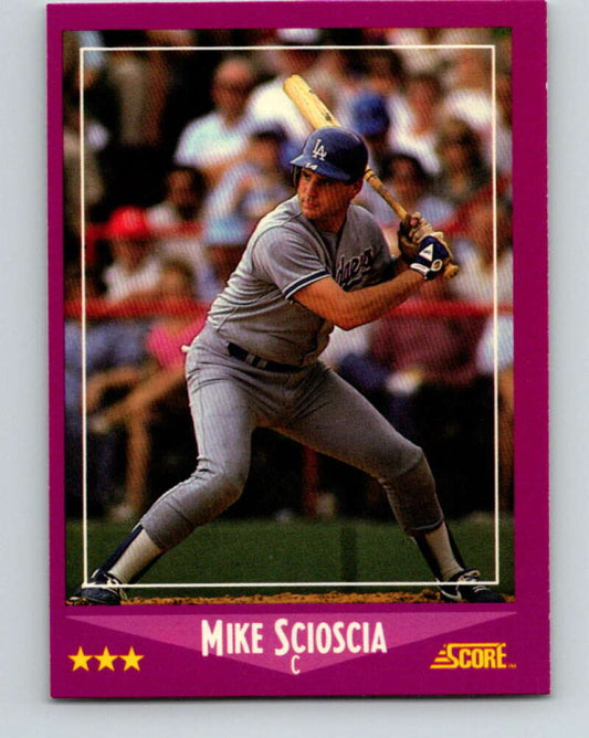 1988 Score #53 Mike Scioscia Mint Los Angeles Dodgers