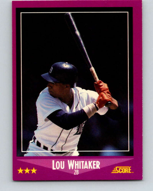 1988 Score #56 Lou Whitaker Mint Detroit Tigers  Image 1
