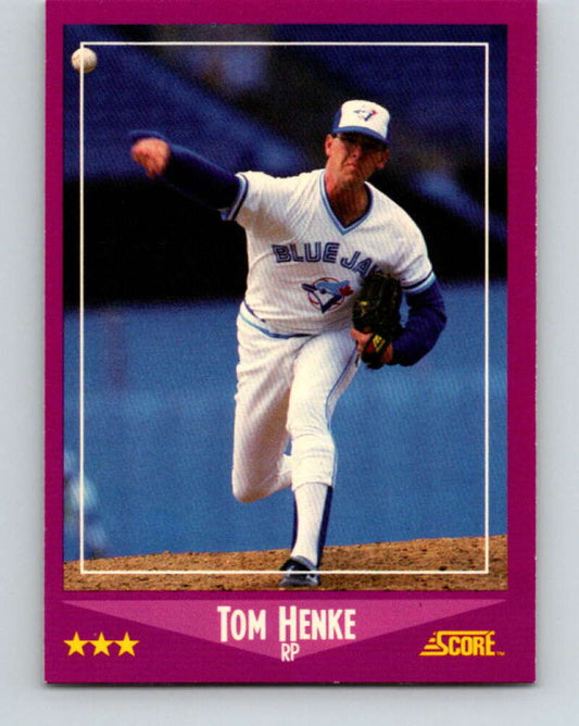 1988 Score #57 Tom Henke Mint Toronto Blue Jays  Image 1