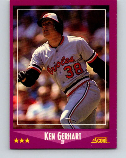 1988 Score #58 Ken Gerhart Mint Baltimore Orioles  Image 1