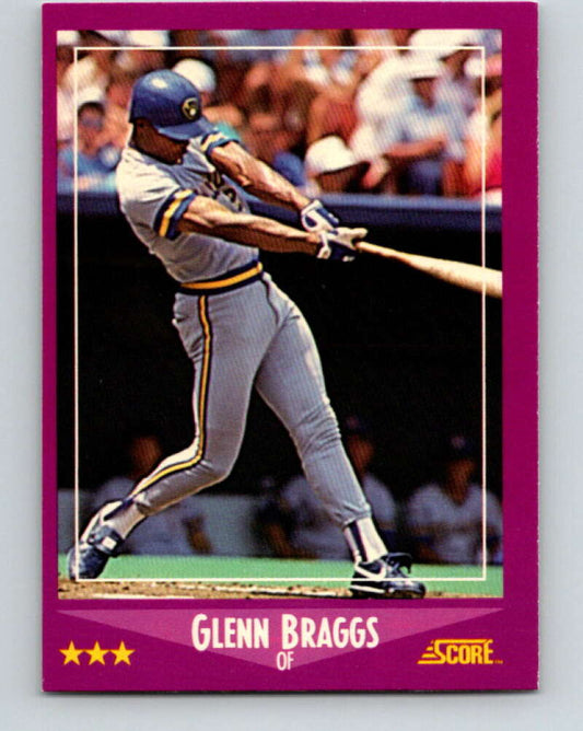 1988 Score #59 Glenn Braggs Mint Milwaukee Brewers  Image 1