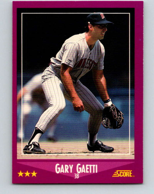 1988 Score #62 Gary Gaetti Mint Minnesota Twins  Image 1