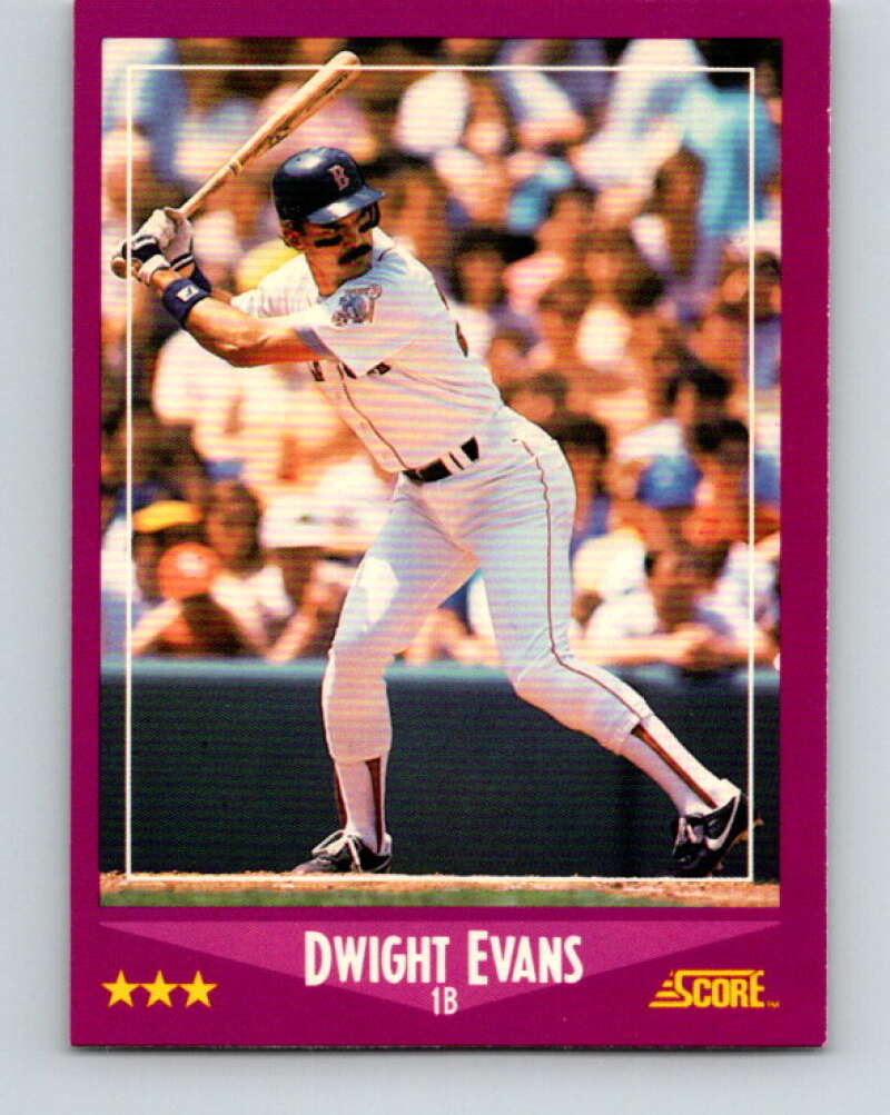 1988 Score #65 Dwight Evans Mint Boston Red Sox  Image 1