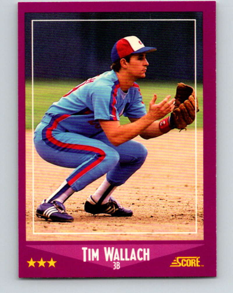 1988 Score #70 Tim Wallach Mint Montreal Expos  Image 1