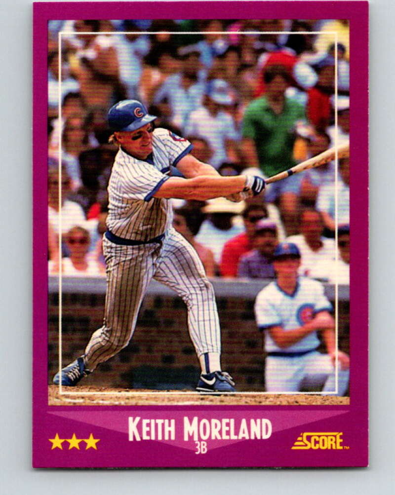 1988 Score #71 Keith Moreland Mint Chicago Cubs  Image 1