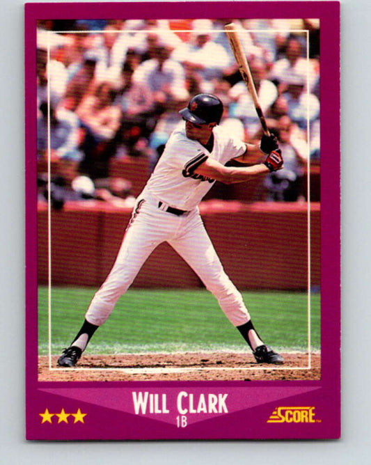 1988 Score #78 Will Clark Mint San Francisco Giants  Image 1