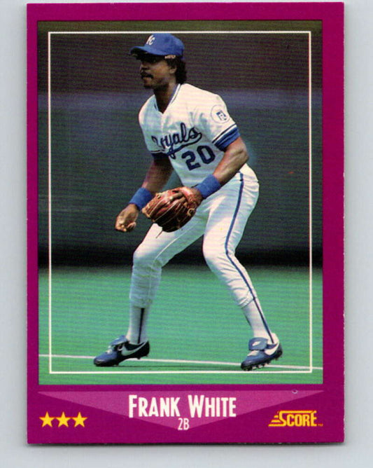1988 Score #79 Frank White Mint Kansas City Royals  Image 1