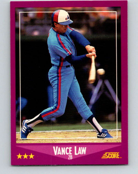 1988 Score #85 Vance Law Mint Montreal Expos  Image 1