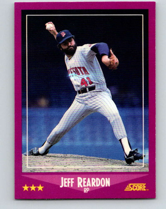 1988 Score #91 Jeff Reardon Mint Minnesota Twins  Image 1