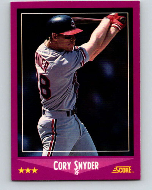 1988 Score #92 Cory Snyder Mint Cleveland Indians  Image 1