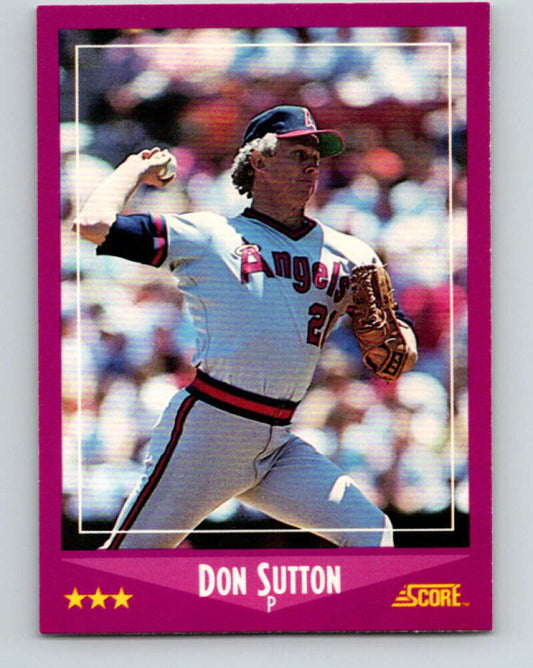 1988 Score #105 Don Sutton Mint California Angels  Image 1