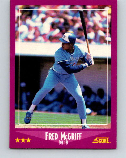 1988 Score #107 Fred McGriff Mint Toronto Blue Jays  Image 1