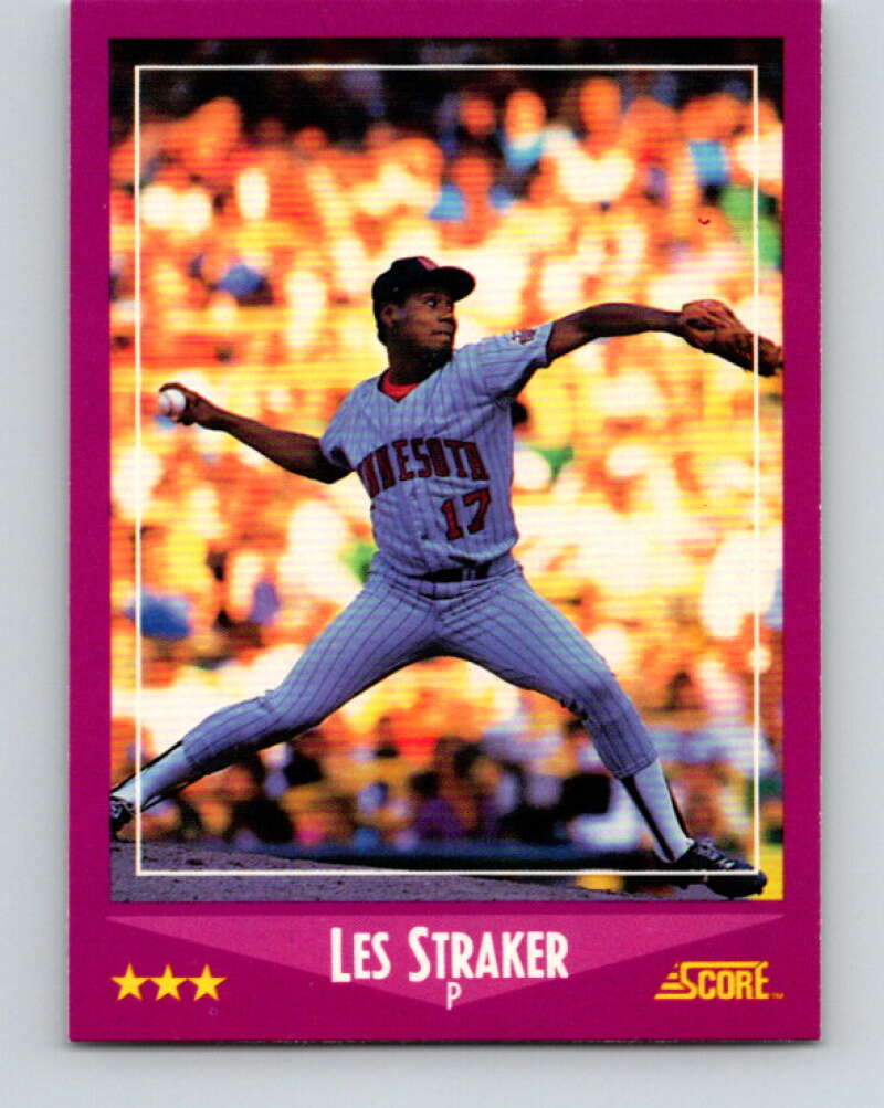 1988 Score #108 Les Straker Mint Minnesota Twins  Image 1