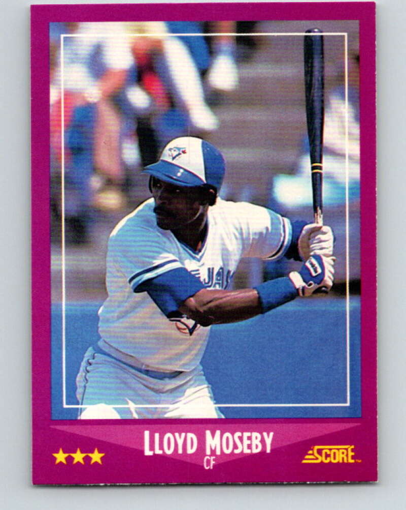 1988 Score #109 Lloyd Moseby Mint Toronto Blue Jays  Image 1