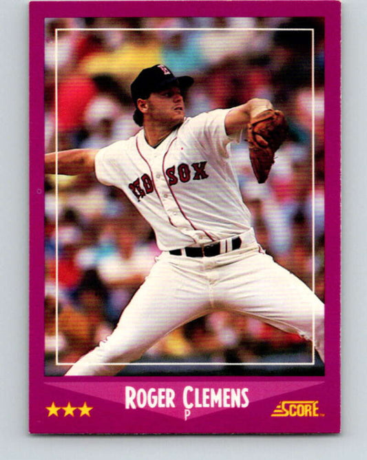 1988 Score #110 Roger Clemens Mint Boston Red Sox  Image 1