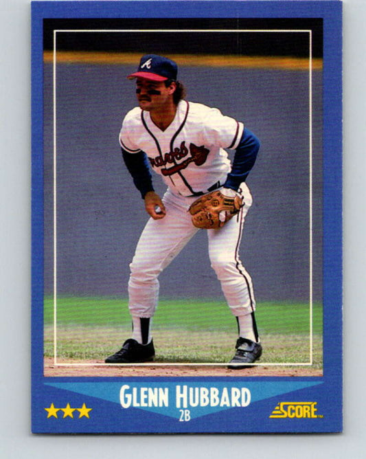 1988 Score #111 Glenn Hubbard Mint Atlanta Braves  Image 1