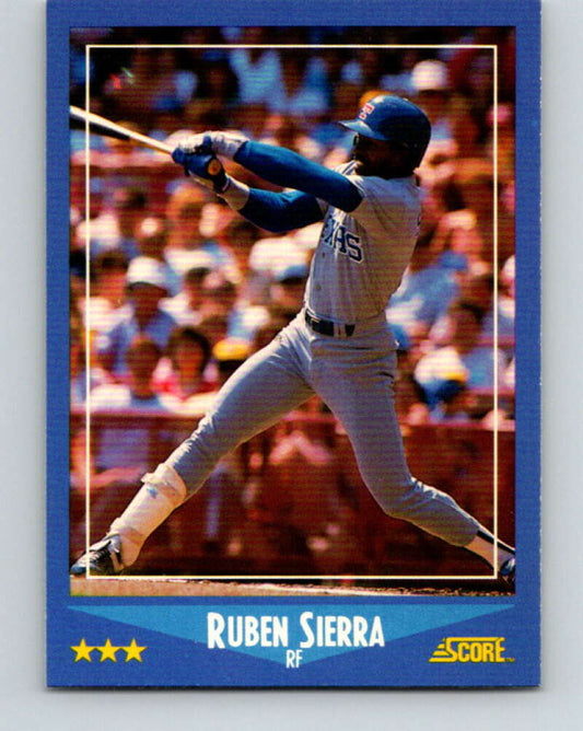 1988 Score #113 Ruben Sierra Mint Texas Rangers  Image 1