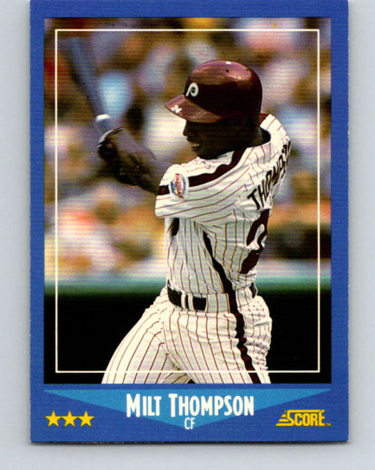 1988 Score #115 Milt Thompson Mint Philadelphia Phillies  Image 1