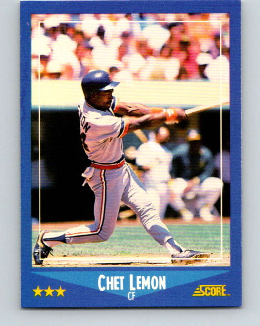 1988 Score #119 Chet Lemon Mint Detroit Tigers  Image 1