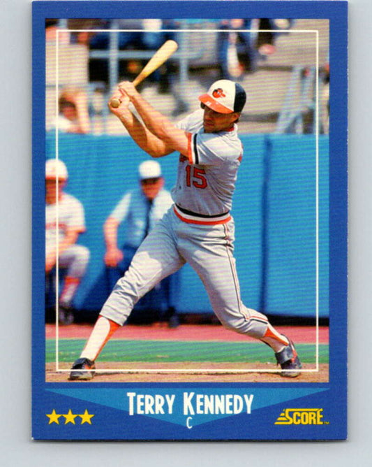 1988 Score #123 Terry Kennedy Mint Baltimore Orioles  Image 1