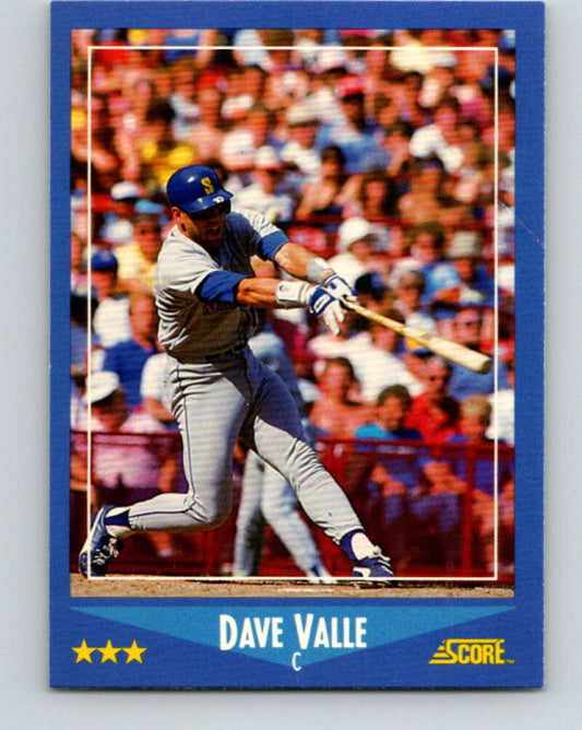1988 Score #126 Dave Valle ERR Mint Seattle Mariners  Image 1