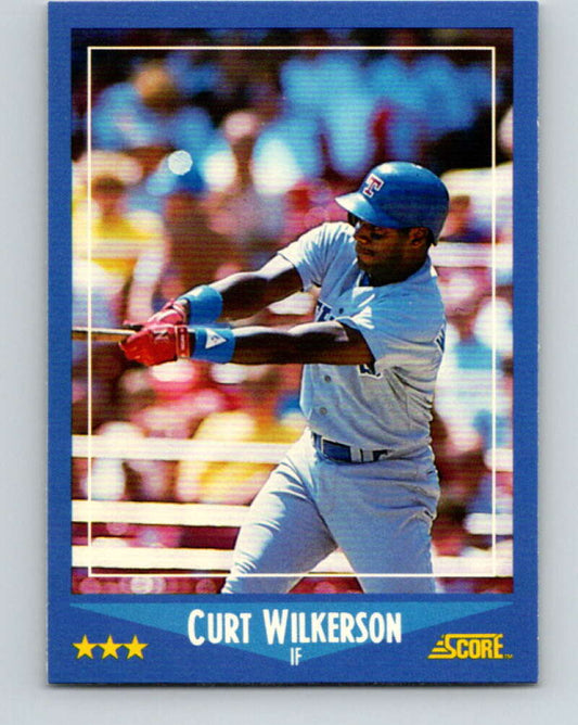 1988 Score #127 Curtis Wilkerson Mint Texas Rangers  Image 1