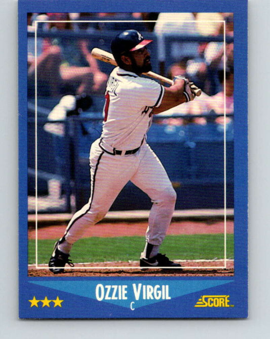 1988 Score #129 Ozzie Virgil Mint Atlanta Braves  Image 1