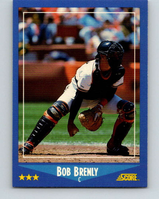1988 Score #134 Bob Brenly ERR Mint San Francisco Giants  Image 1