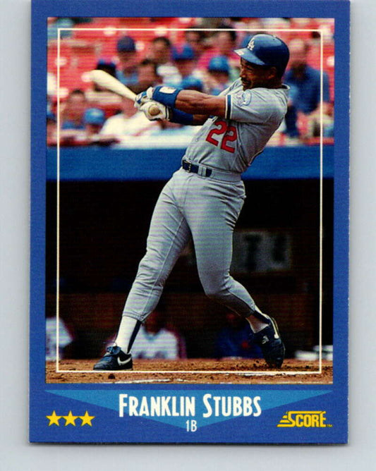 1988 Score #147 Franklin Stubbs Mint Los Angeles Dodgers  Image 1