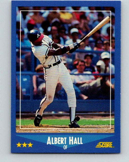 1988 Score #148 Albert Hall Mint Atlanta Braves  Image 1