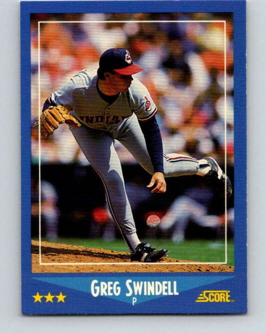 1988 Score #154 Greg Swindell Mint Cleveland Indians  Image 1