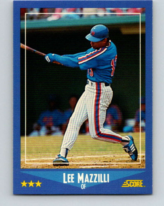1988 Score #158 Lee Mazzilli ERR Mint New York Mets  Image 1