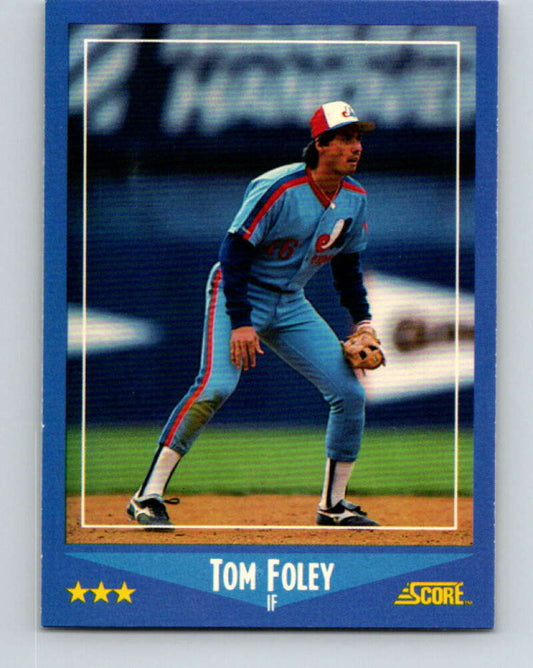 1988 Score #159 Tom Foley Mint Montreal Expos  Image 1