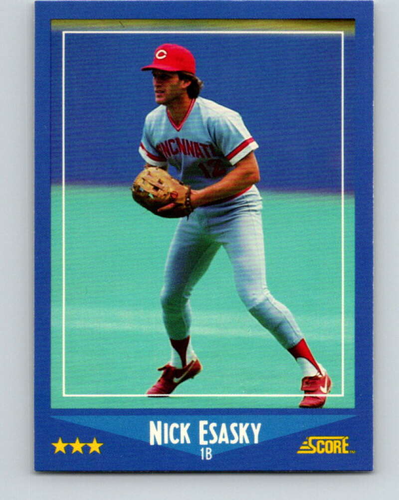 1988 Score #163 Nick Esasky Mint Cincinnati Reds  Image 1